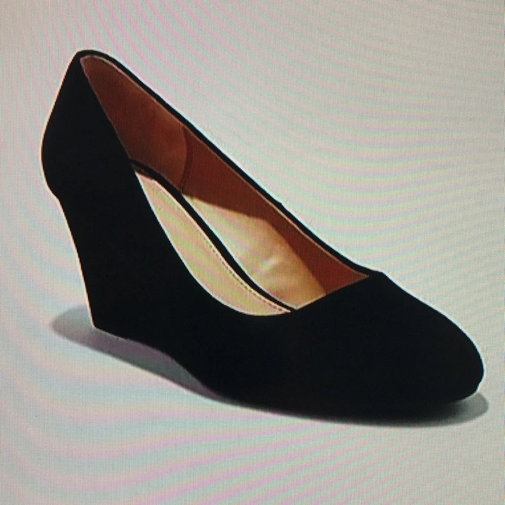 A New Day Black Wedges New with Tag